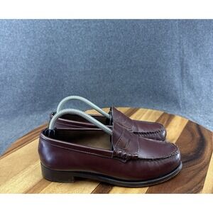 Vtg 90s GH Bass Weejuns Women's Size 5D Penny Loafers Burgundy Leather USA Made